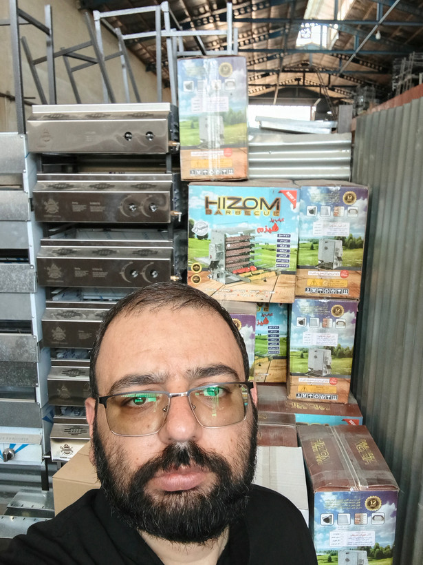 کباب پز گازی ایستاده موتور دار هیزم مدل H10
