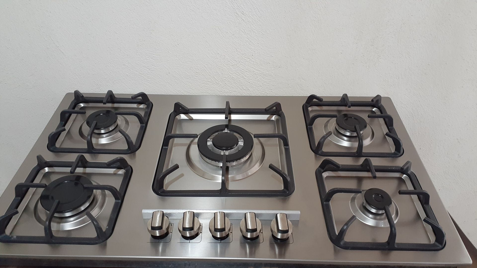 اجاق‌گاز 5 شعله صفحه  استیل بدون ترمو کوپل سوپر سان مدل لوفرا گاردار  SL5