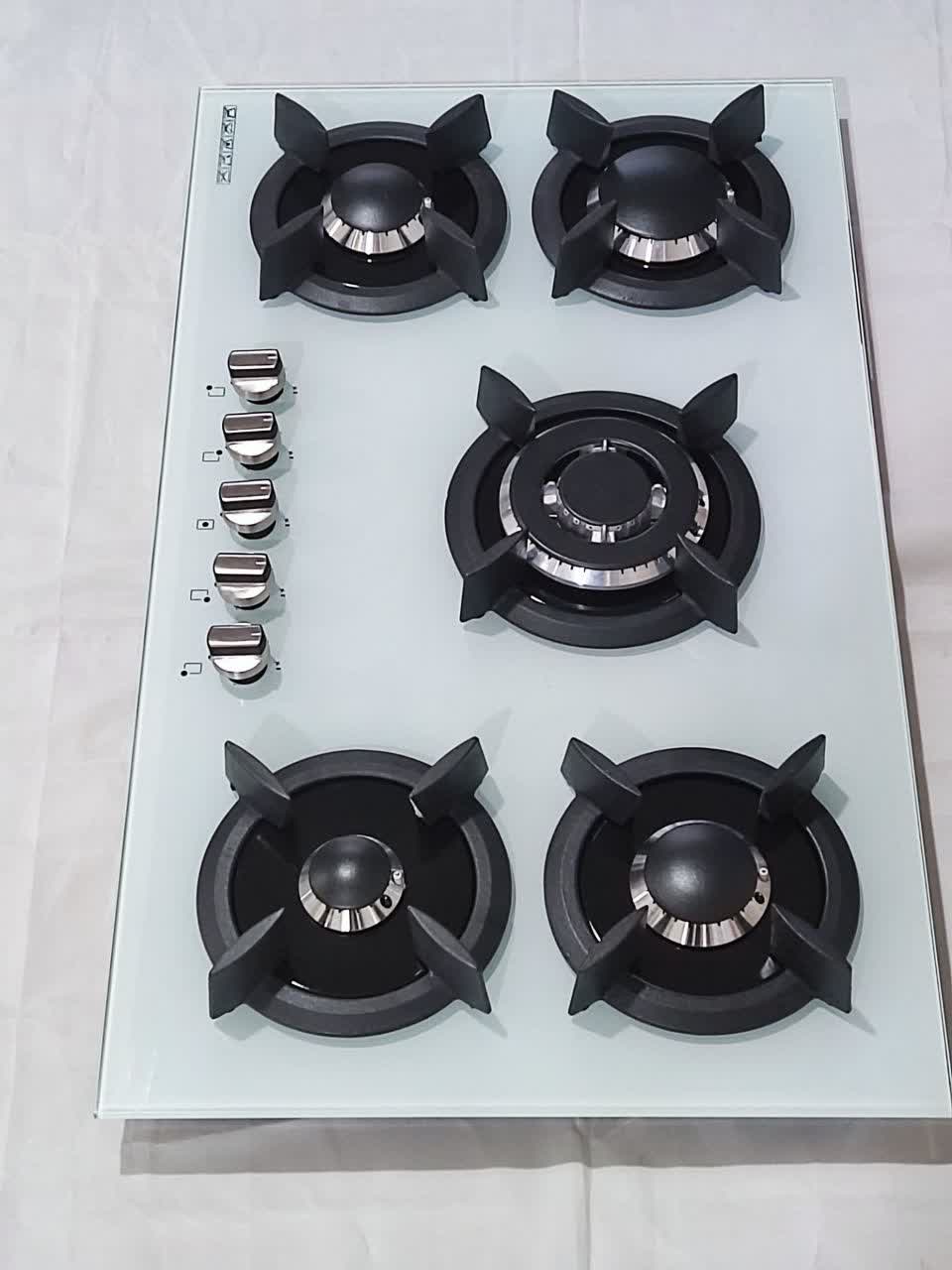 اجاق‌گاز ۵ شعله صفحه شیشه بدون ترمو کوپل سوپر سان مدل G9