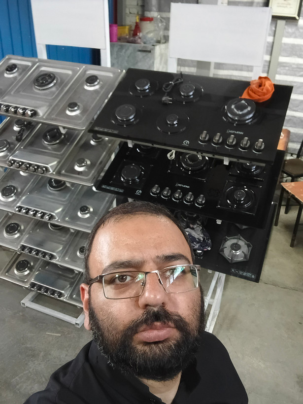 اجاقگاز ۵ شعله صفحه شیشه ترمو کوپل دار سوپر سان مدل G9