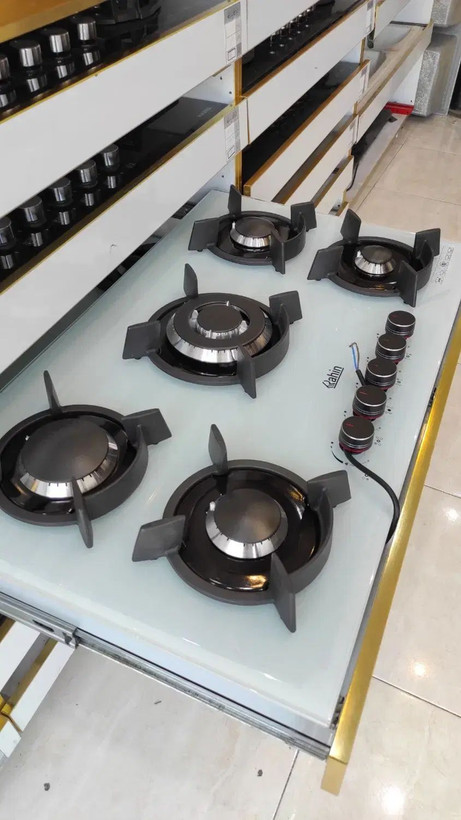 اجاقگاز ۵ شعله صفحه شیشه ترمو کوپل دار سوپر سان مدل G9